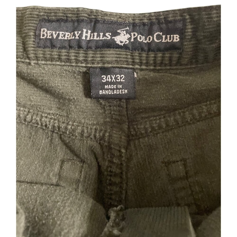 Beverly Hills Polo Club Dark Green Corduroy Pants Mens Size 34x32 - Picture 8 of 9